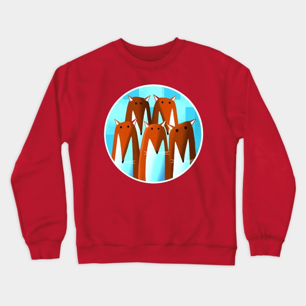 Foxes Crewneck Sweatshirt by Scratch